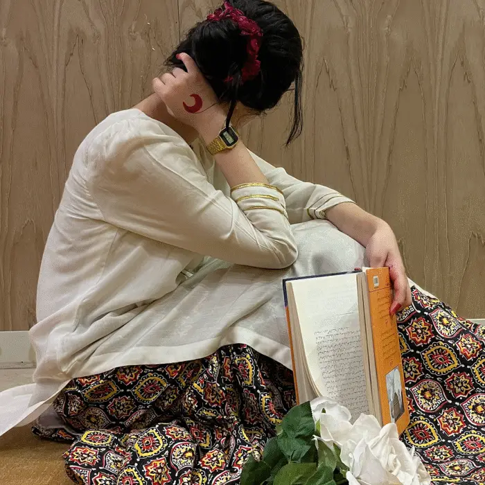 Dilbaro (Gharara with white kameez)