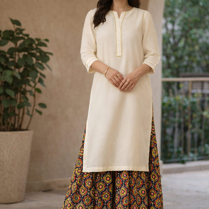 Black gharara qameez 2 piece